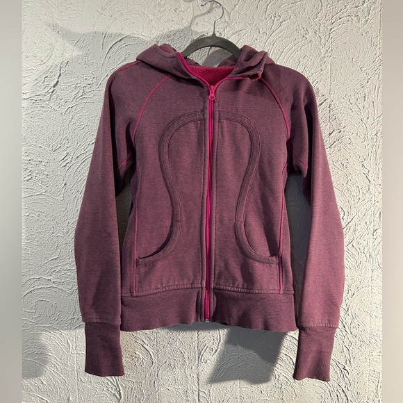 Lululemon Scuba Hoodie Jacket Heathered Purple & Pink Size 4-6 - Picture 1 of 4